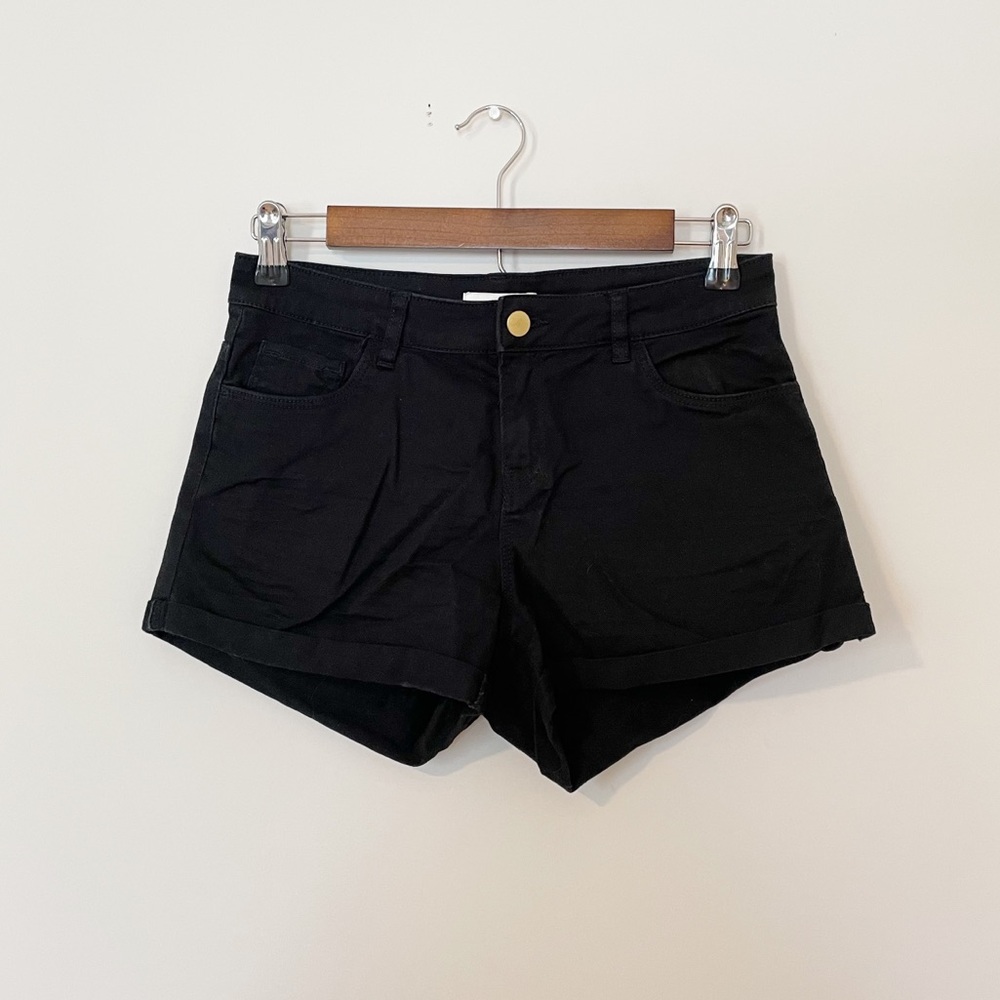 H&M Black High Rise Shorts